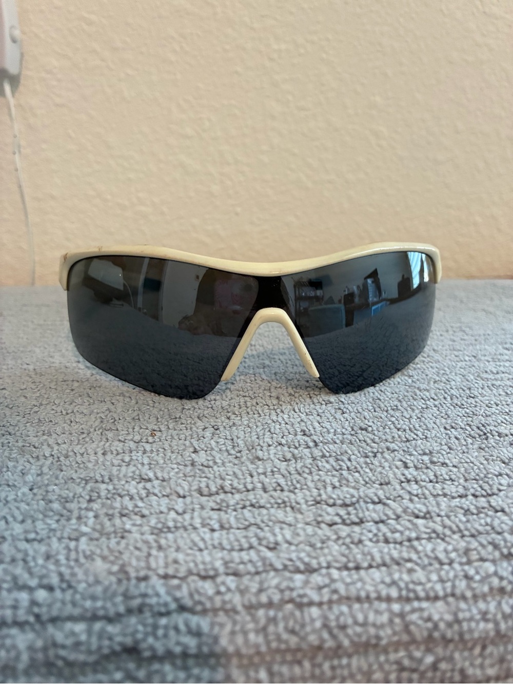 Under Armour Force Sport Sunglasses in Cream Frame with Dark Lenses